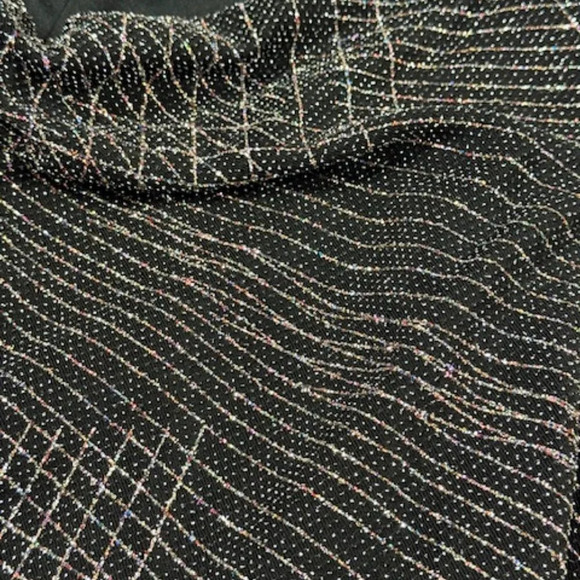 VTG R&M Richard Black Holiday Blouse Vest Classic Top Sparkly Electric SZ 10 - Picture 5 of 10